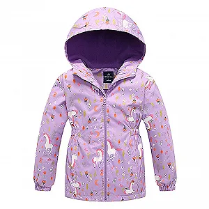 Детская софтшелл куртка для девочек SXSHUN с флисовой подкладкой, переходная куртка с принтом, для хайкинга, уличная куртка, теплая, ветрозащитная, дышащая, весна-осень - Фото 1