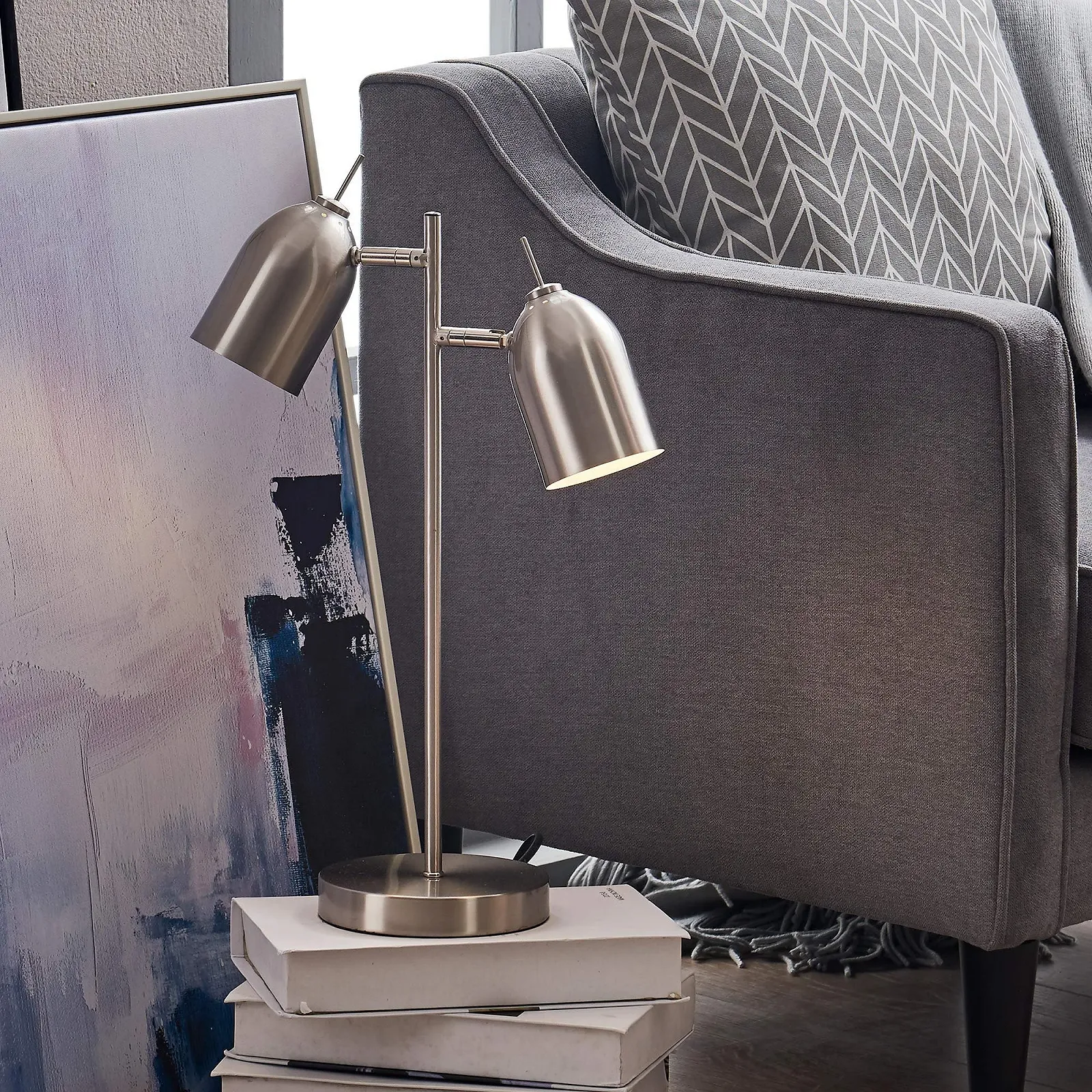 Настольная лампа VN-L00063NB-EU 25 Вт Хром, фото №2