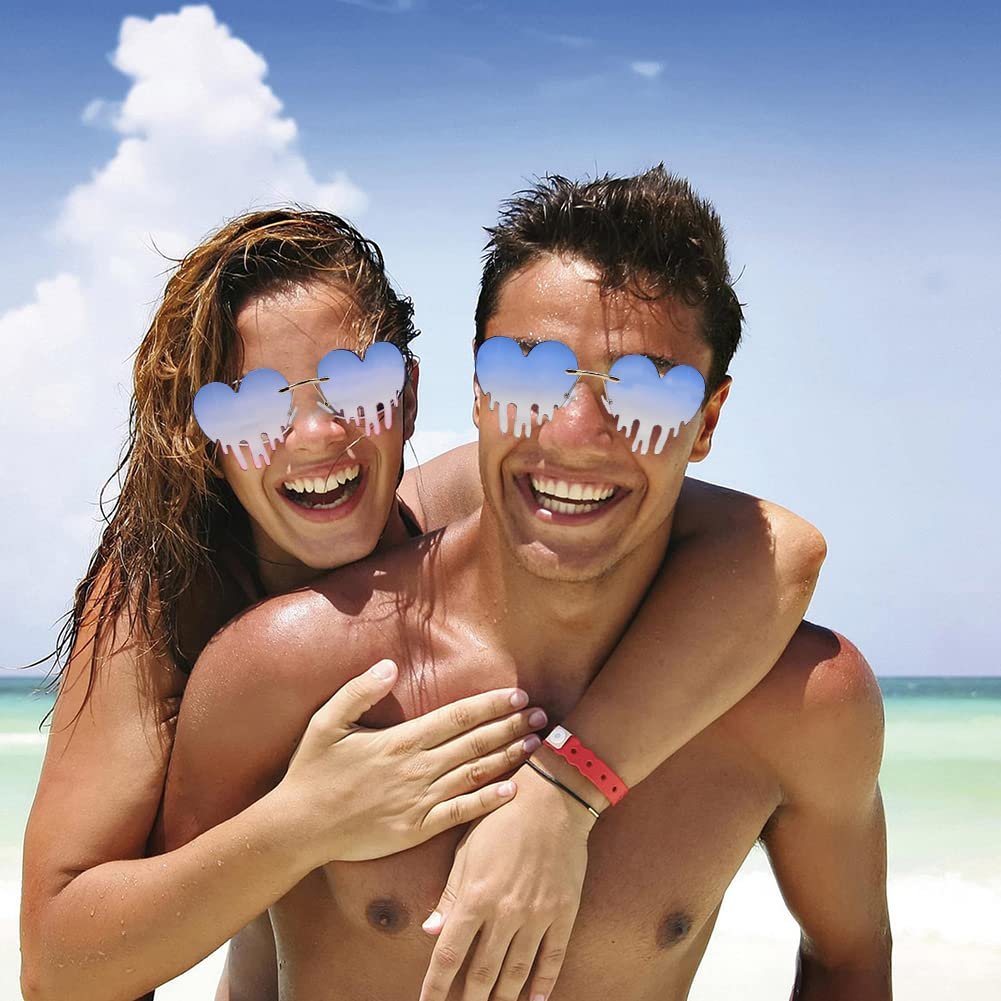 Солнцезащитные очки Сердце Miotlsy 2 шт, Двухцветные, Цветовой микс, фото №8