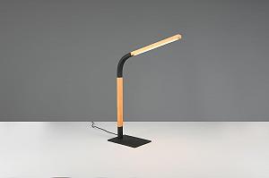 Настільна лампа Trio Leuchten Norris 545210132 метал натуральне дерево з LED-димером 11 Вт матова чорна synthetic.ua - Фото 1