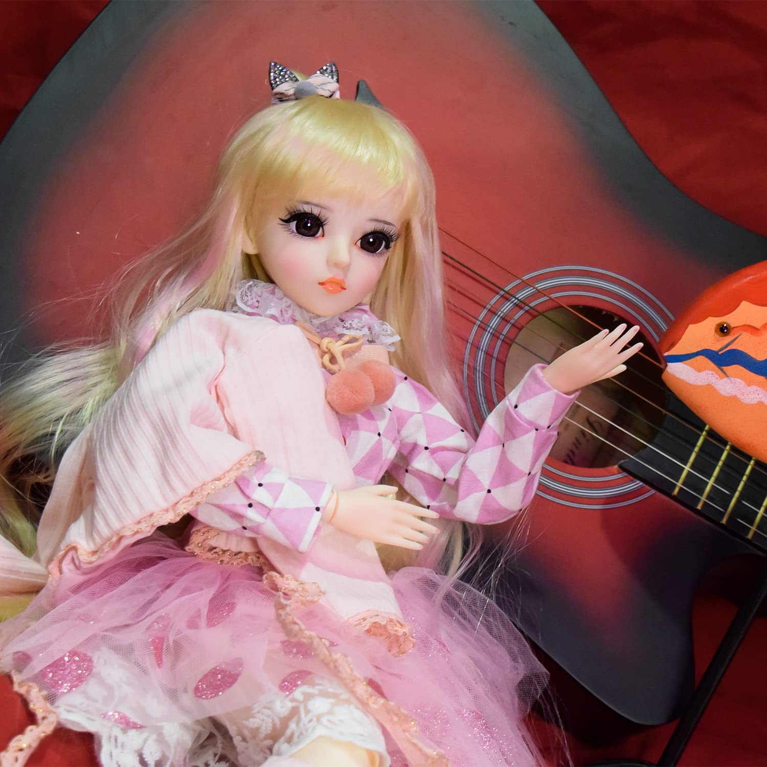 Кукла EVA BJD 1/3 Ball Mechanical Jointed с полным набором одежды пальто обувь волосы носки штаны аксессуары высота 24 дюйма (Abby), фото №9