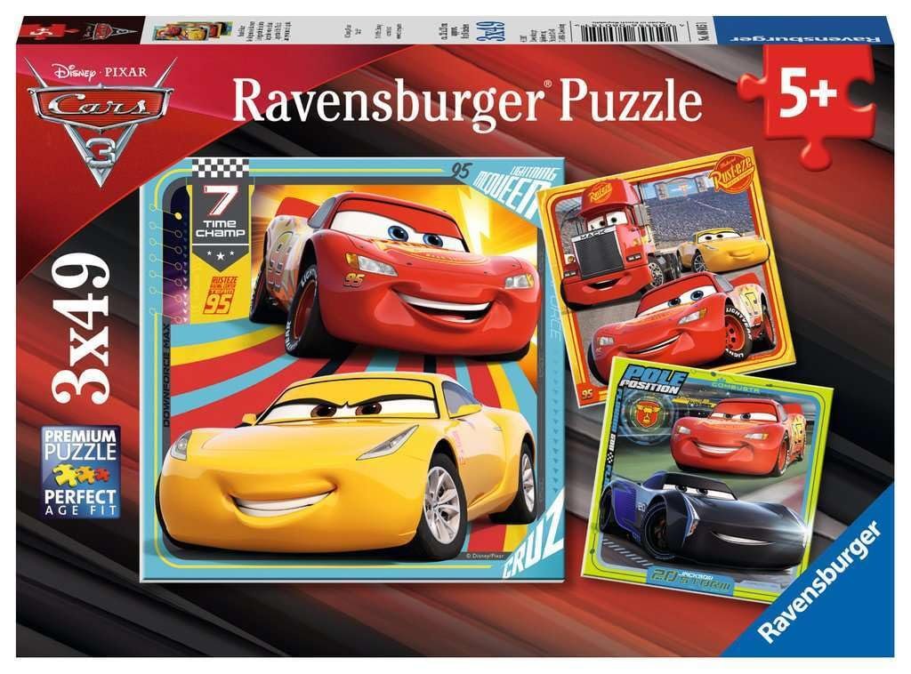 Пазл Ravensburger Disney Pixar Cars 3 3x49 деталей, фото №1 Пазл Ravensburger Disney Pixar Cars 3 3x49 деталей, фото №1