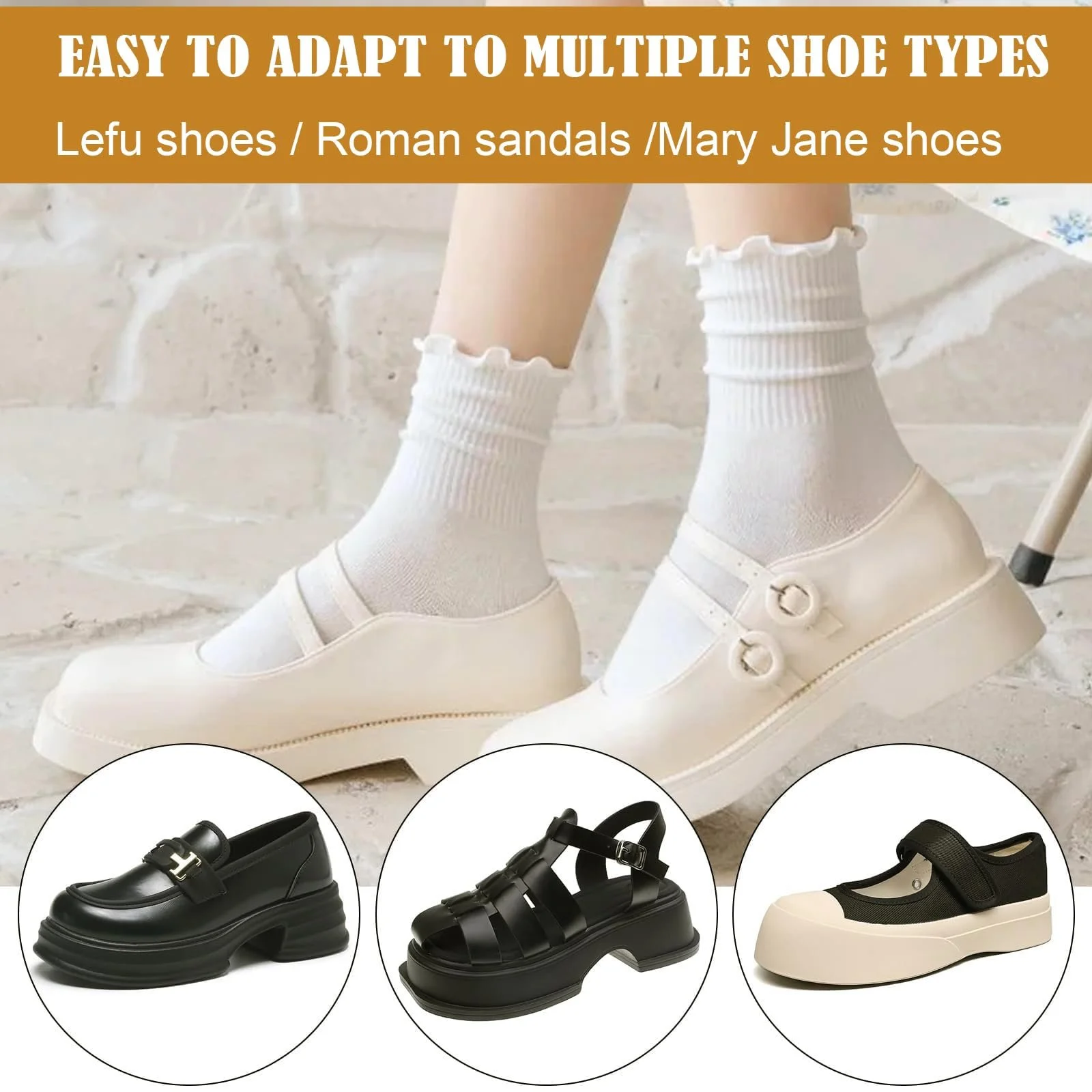 Носки с рюшами, Набор из 8 пар носков с рюшами, Женские, Повседневные носки до щиколотки из хлопка, Модные и удобные, Идеальны для всех случаев (3 цвета), фото №4 Носки с рюшами, Набор из 8 пар носков с рюшами, Женские, Повседневные носки до щиколотки из хлопка, Модные и удобные, Идеальны для всех случаев (3 цвета), фото №4