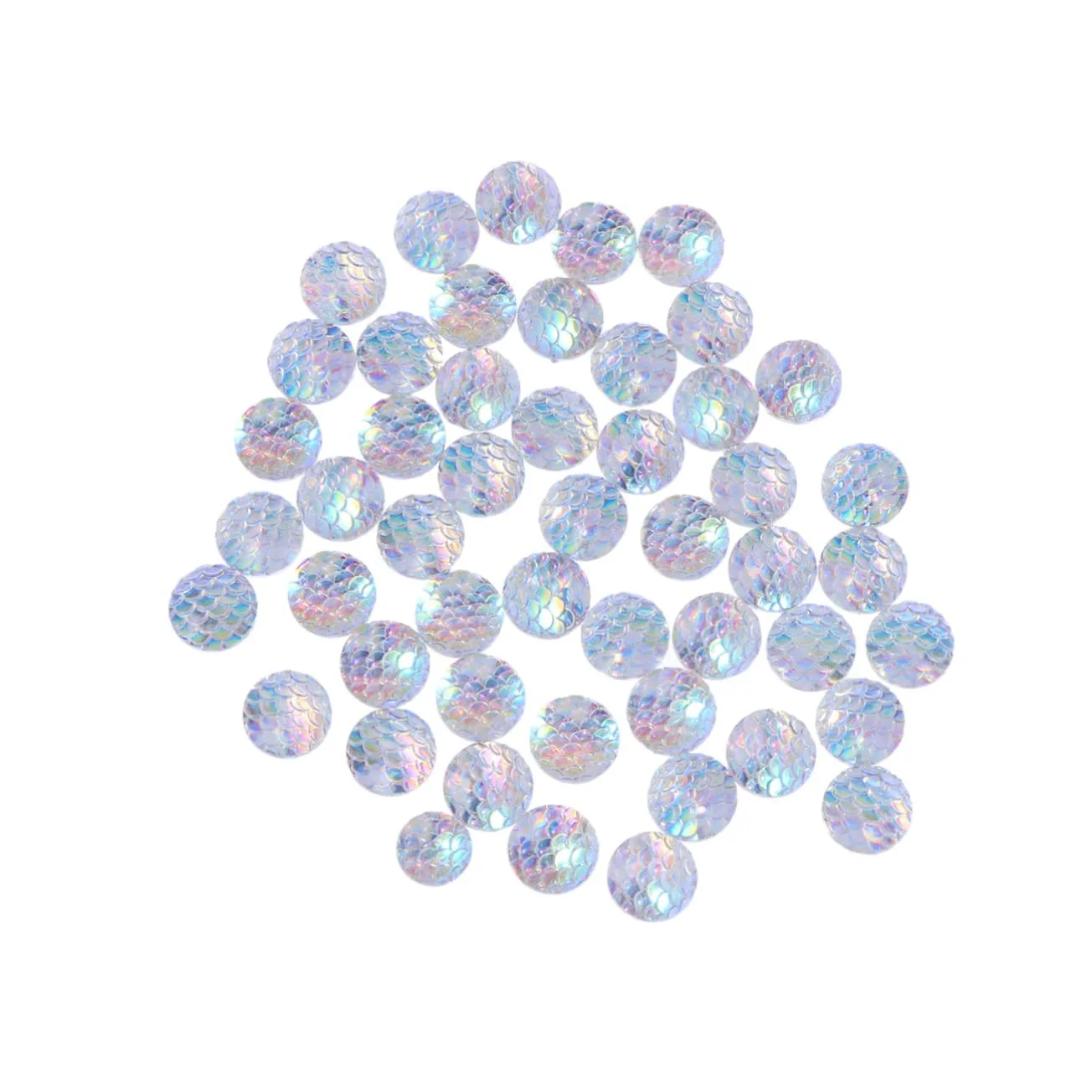 Стразы Стеклянные COHEALI Круглые Плоские 50 шт., фото №9