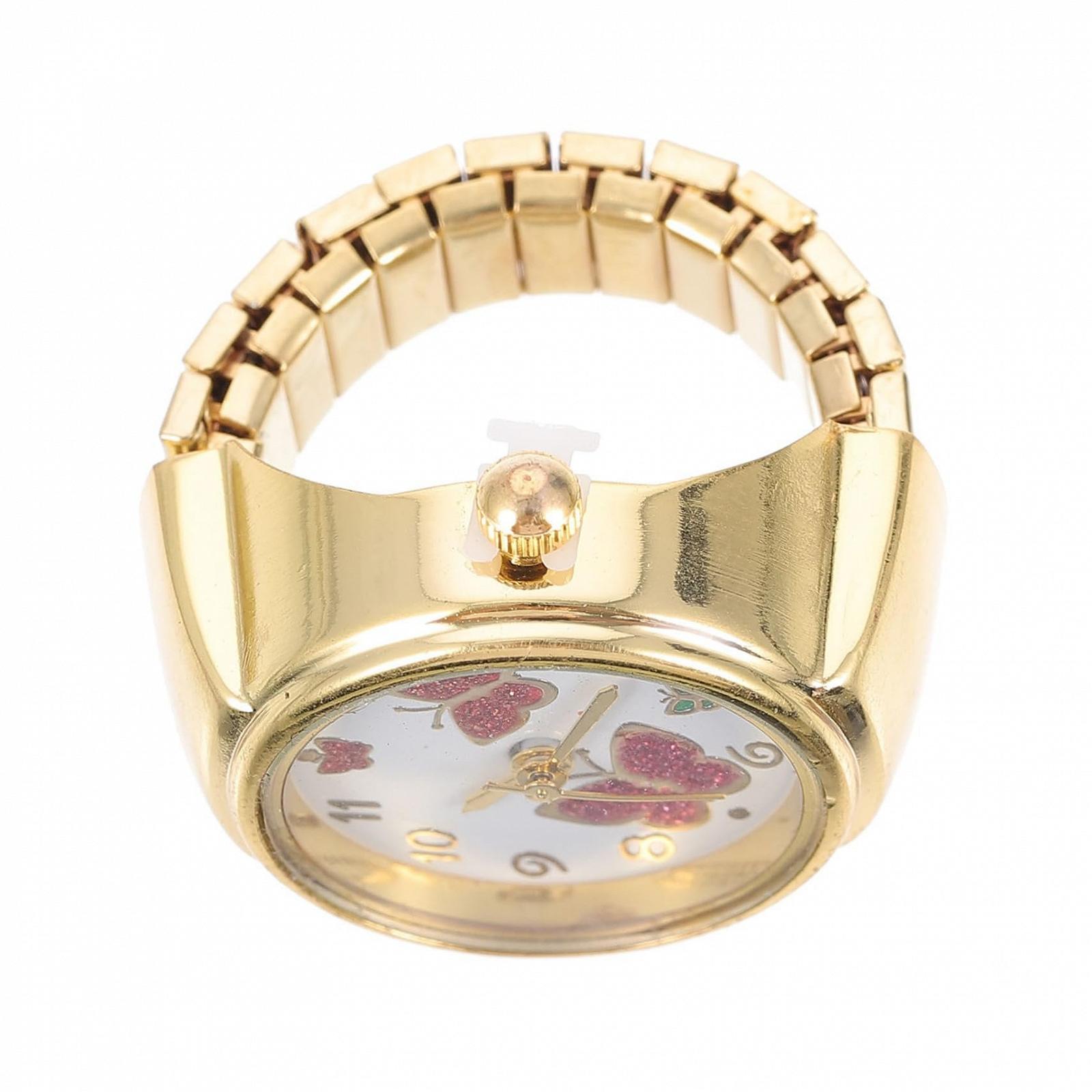 Кольцо-часы Beaupretty Schmetterlinge для женщин, модные часы на палец с большими цифрами для ежедневного использования, фото №1