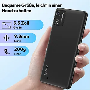 Смартфон XGODY X32 5.5 дюйма 2GB/16GB восьмиядерный Android 14 Go 4G 8MP+5MP 2850 мАч Face ID GPS Black synthetic.ua - Фото 1