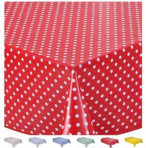 Скатертина клейонка Home Direct 160 см у дрібний горошок - Фото 1
