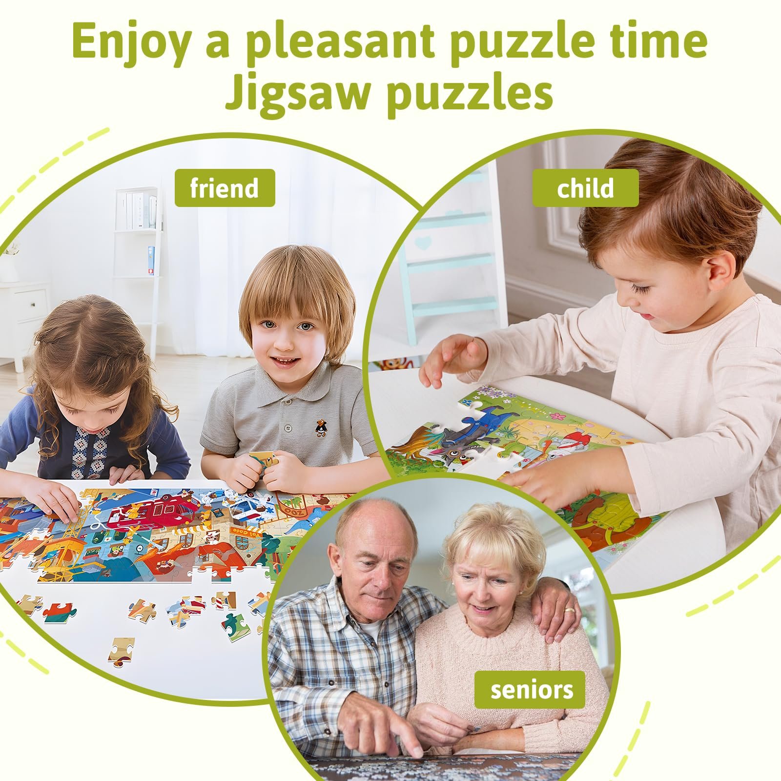 Набор пазлов 6 штук по 20 больших элементов Разноцветный, фото №7