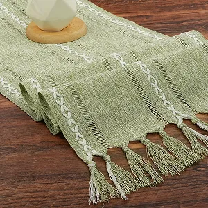 Купити Скатертина-доріжка Boho з китицями - Фото 1 Скатертина-доріжка Boho з китицями - Фото 1