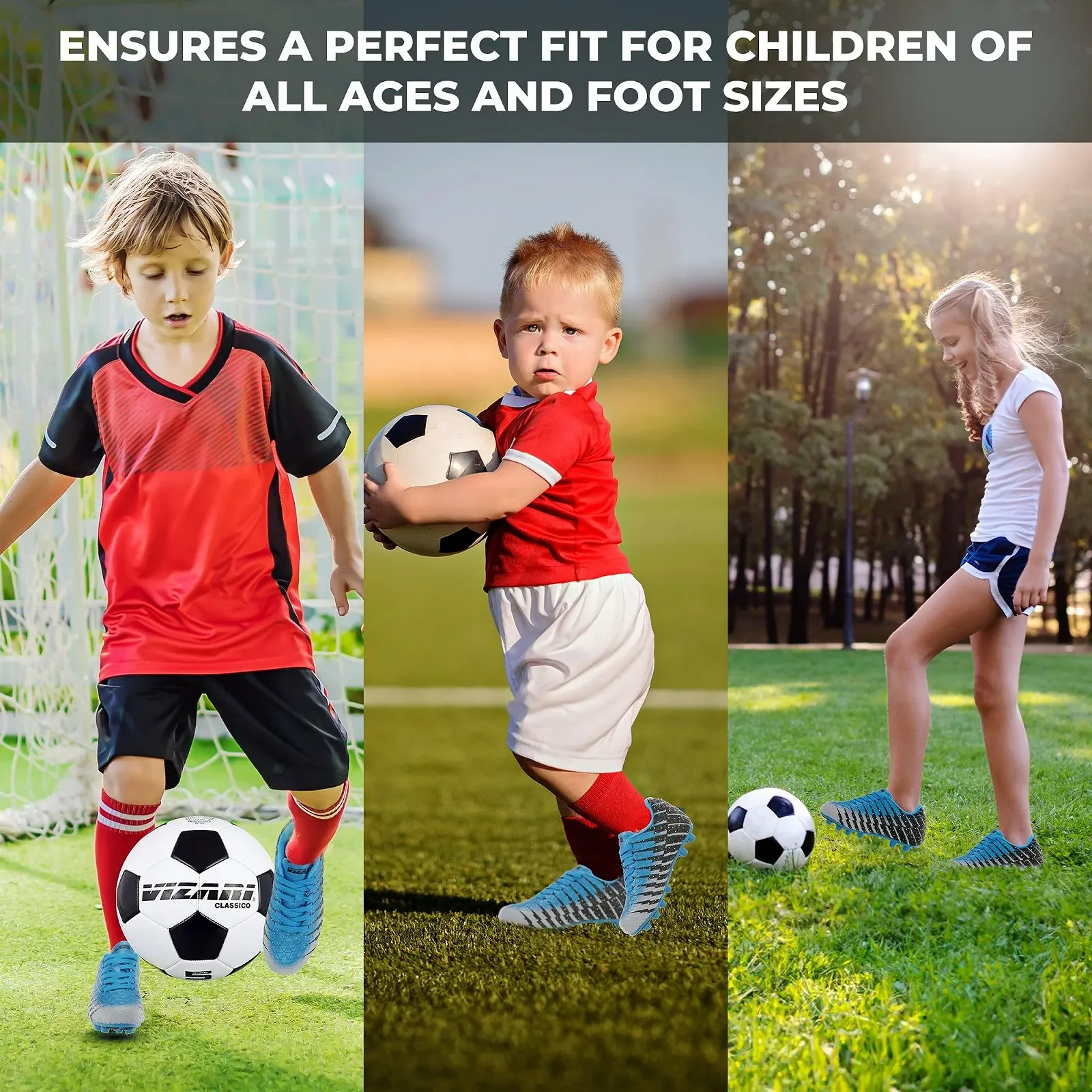 Футбольные бутсы Vizari FG Детские для мальчиков и девочек для игры в футбол на открытом воздухе. Шипы для тренировок и игр, фото №4