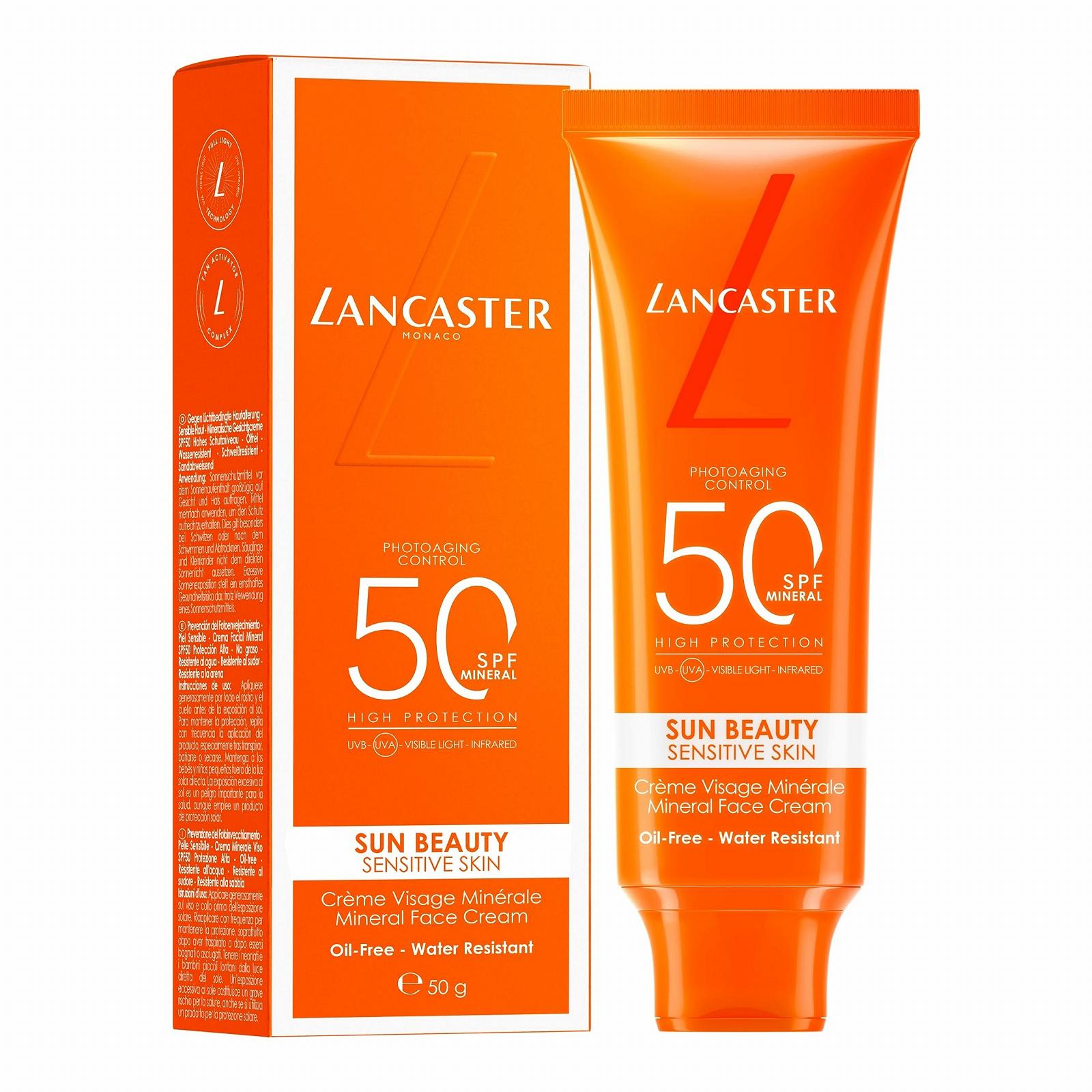 Мінеральний крем для обличчя Lancaster Sun Beauty Sensitive Skin SPF50, 50 мл, фото №2