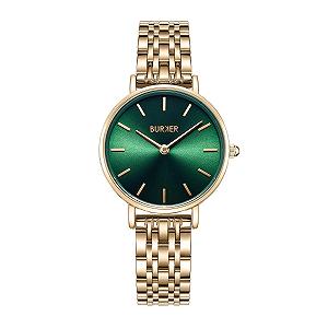 Женские часы BURKER Ruby Petite круглые, женские наручные часы из нержавеющей стали, аналоговые, кварцевые, 3 ATM водонепроницаемые - 28 мм - Фото 1