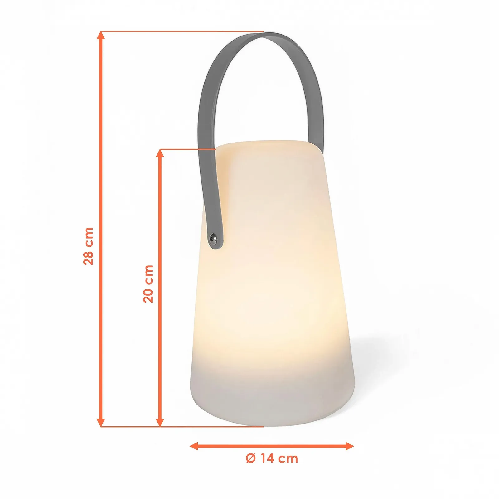 Настільна лампа Spetebo LED Outdoor Conical 20 x 14 см White, фото №2