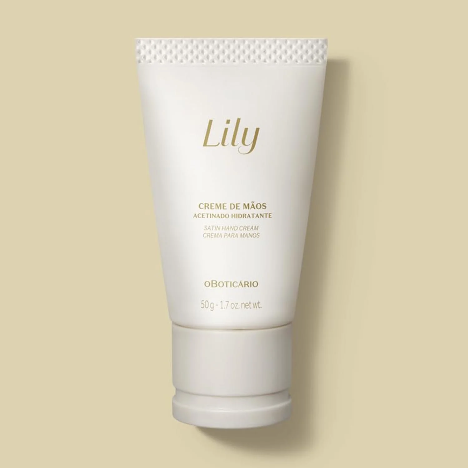 Крем для рук O Boticário Lily Парфюмированный Сатин Увлажняющий с длительным ароматом 50 г, фото №5