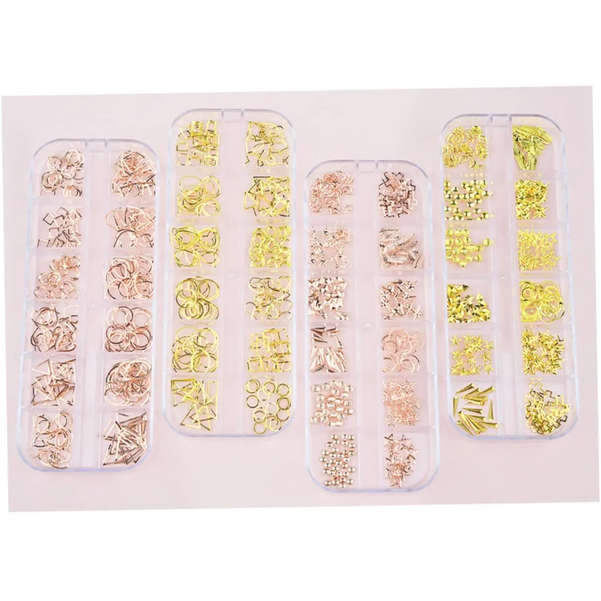 Украшения для ногтей Металлические заклепки для декорирования ногтей Набор с различными дизайнами, фото №7