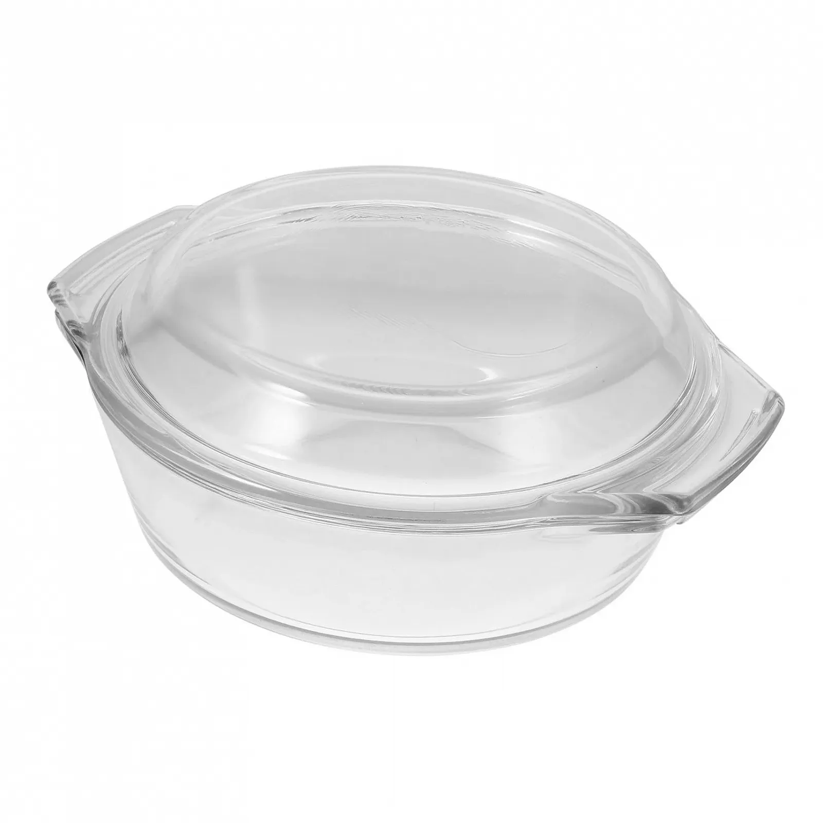 Кастрюля TOYANDONA стеклянная термостойкая с крышкой прозрачная, фото №1