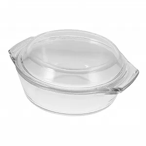 Кастрюля TOYANDONA стеклянная термостойкая с крышкой прозрачная - Фото 1