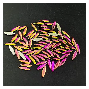 Стразы для ногтей yaoqijie 360 шт./пакет Мода Радуга Плоские кристаллы Стекло Камни для 3D дизайна ногтей (Цвет: 3 x 11 Лошадиный глаз) - Фото 1