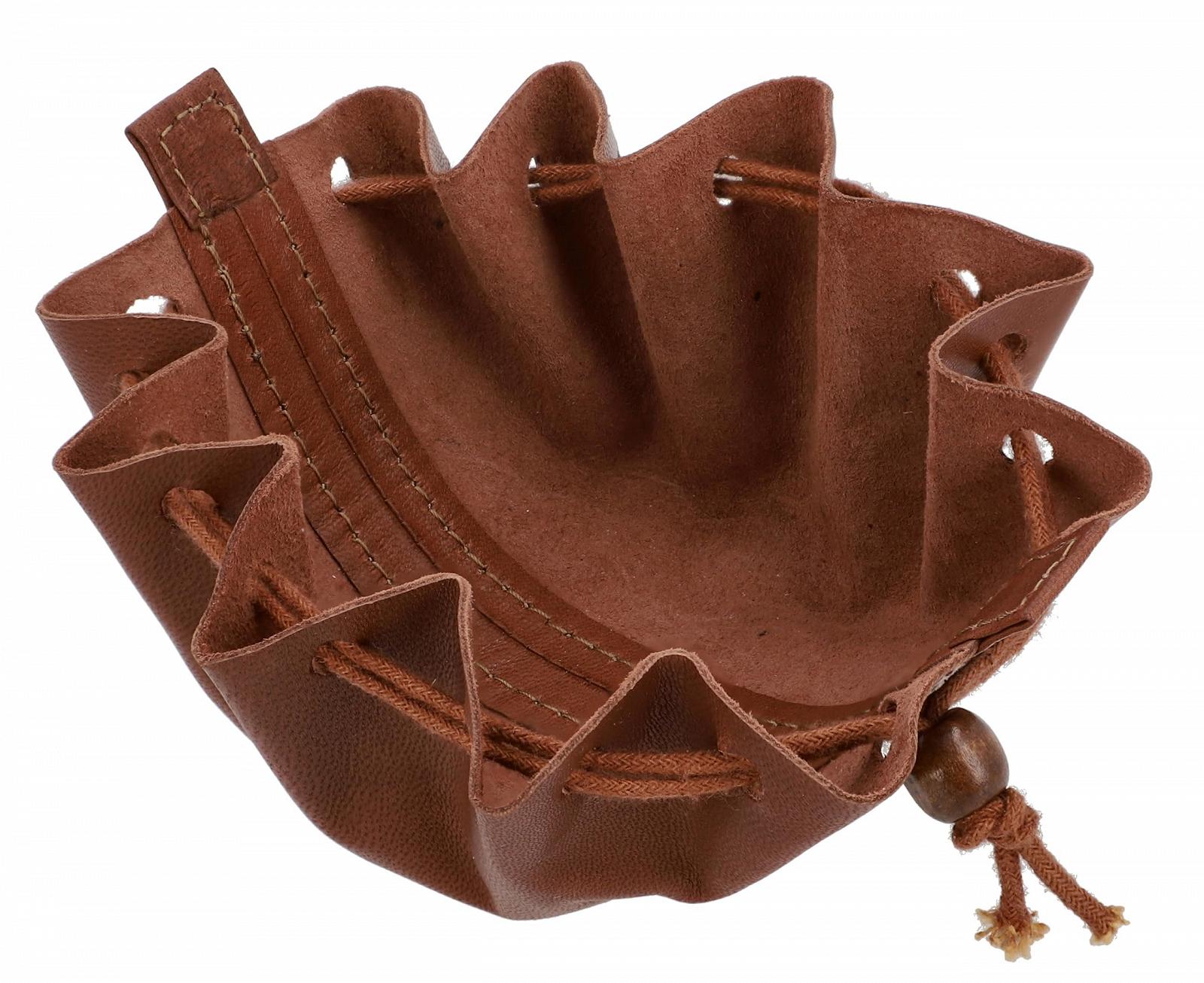 Кошелек кожаный Gusti Ole Bag Sack Utensils Money Vintage Look Leather, темно-коричневый, винтажный, фото №6