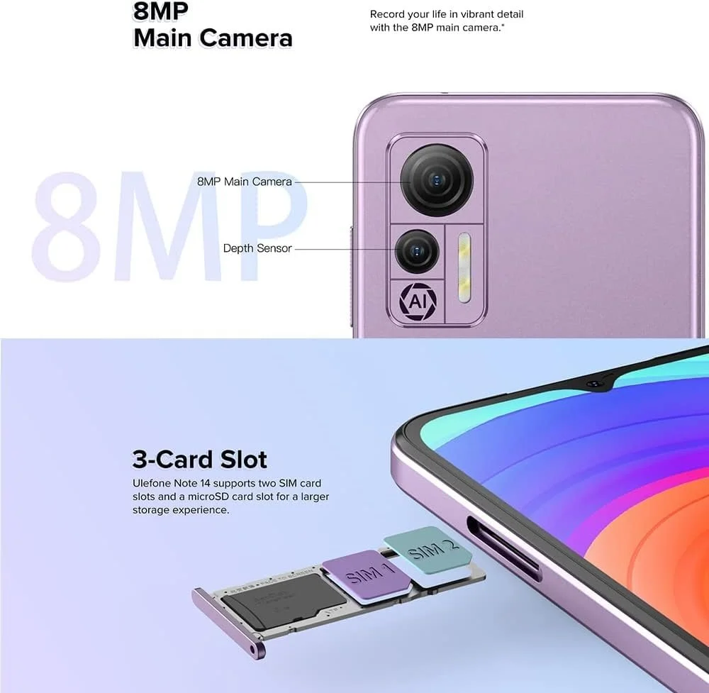 Смартфон Ulefone Note 14 3GB/16GB Черный, фото №5 Смартфон Ulefone Note 14 3GB/16GB Черный, фото №5