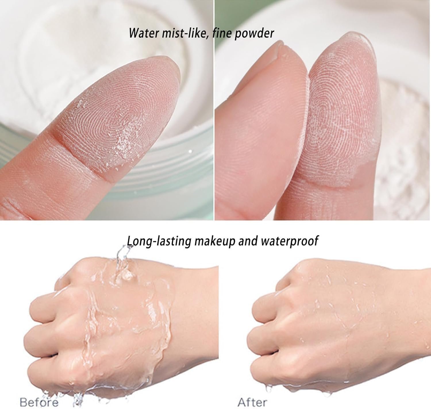 Пудра Allaura Beauty Blurring фіксуюча водостійка для всіх типів шкіри, рожева, 1 шт, фото №4