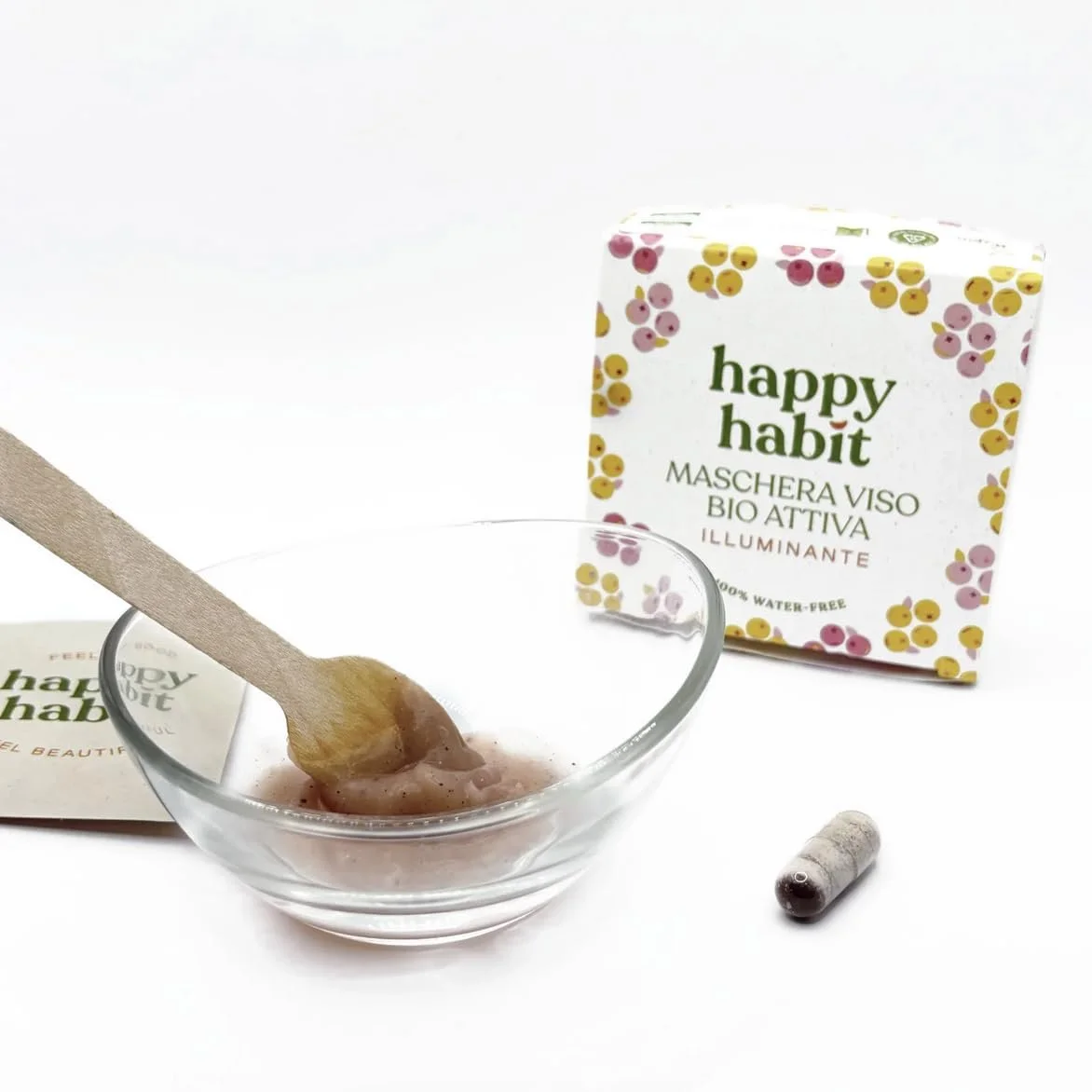 Маска для лица Порошковая Органическая Happy Habit Active Brightening Осветляющая Натуральная в капсулах, фото №4