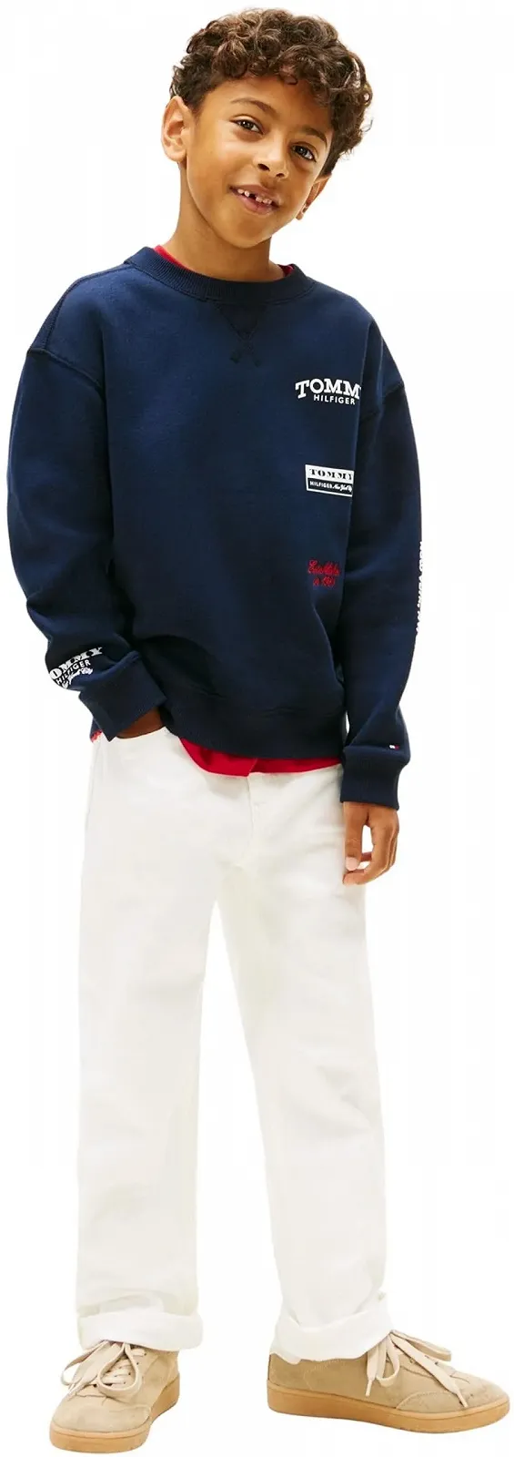 Толстовка Tommy Hilfiger Multi Print C-nk Sweatshirt Kb0kb10031 для мальчиков, фото №4 Толстовка Tommy Hilfiger Multi Print C-nk Sweatshirt Kb0kb10031 для мальчиков, фото №4