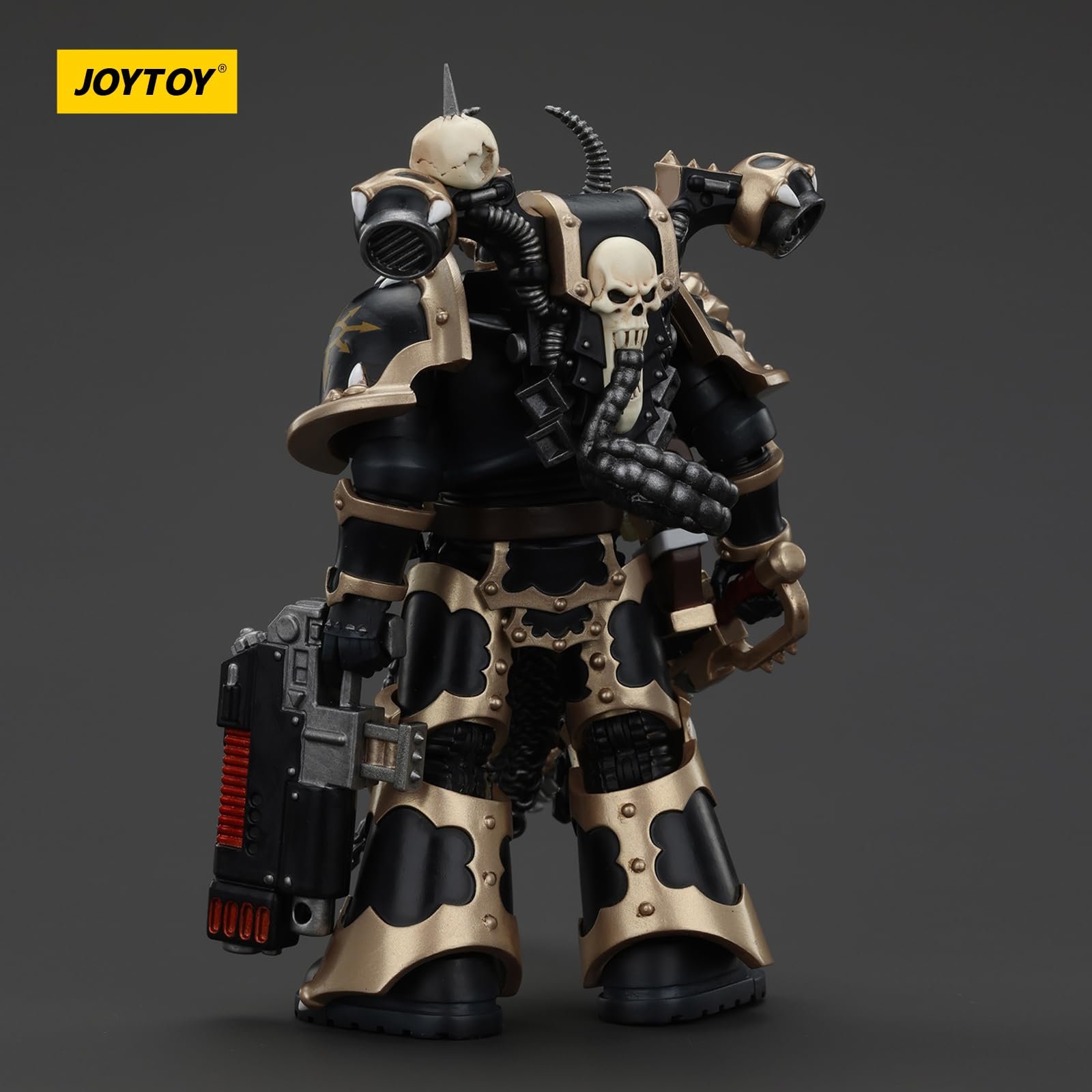 Фигурка JOYTOY Warhammer 40k Космические Десантники Хаоса Черный Легион Избранный с комби-мелтой и цепным мечом 1/18, фото №4
