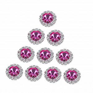 Стразы Плоские NUOBESTY 20 шт. из акриловой смолы для шитья, пуговицы со стразами, украшения из бисера со стразами, стеклянные украшения на молнии, плоские пуговицы для пришивания кристаллов - Фото 1