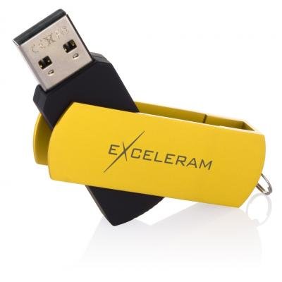 USB флеш-накопитель Exceleram 32GB P2 Series Yellow2/Black USB 2.0 EXP2U2Y2B32, фото №7