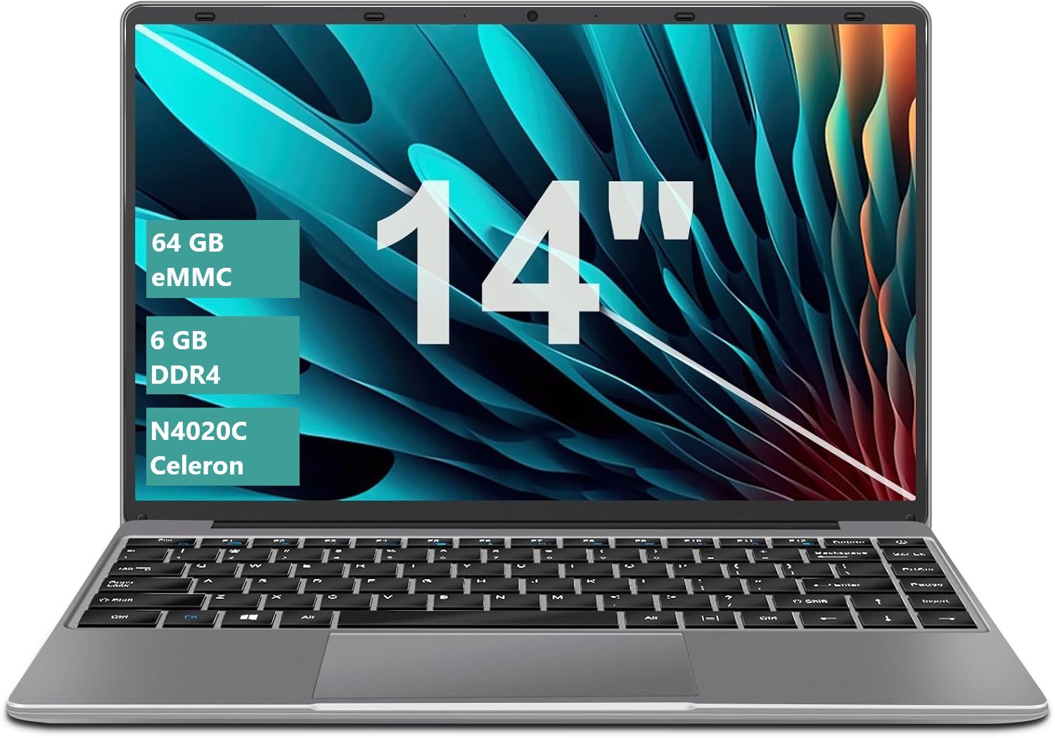 Ноутбук 14" Aocwei A2 Intel Celeron N4020C RAM 6GB eMMC 64GB Windows 11 (UKR), фото №1