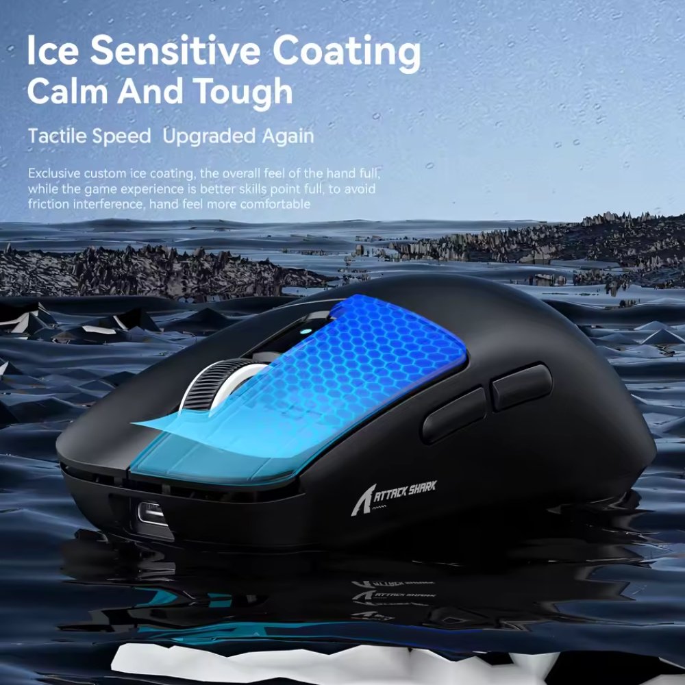 Игровая мышка Attack Shark R6 White PAW3950MAX 42K DPI 8000Гц 750IPS 50G, фото №9 Игровая мышка Attack Shark R6 White PAW3950MAX 42K DPI 8000Гц 750IPS 50G, фото №9