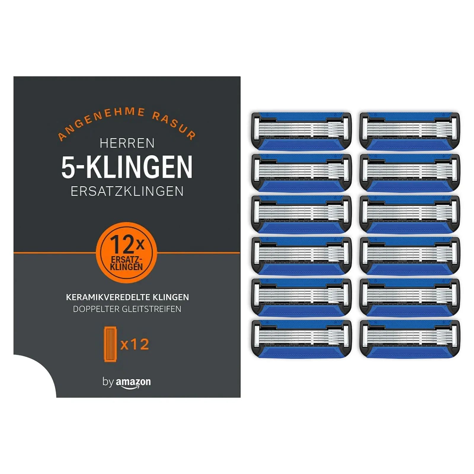 Картриджи для мужской бритвы Amazon 5-Blade 12 шт., фото №1 Картриджи для мужской бритвы Amazon 5-Blade 12 шт., фото №1