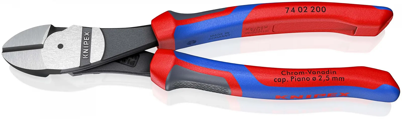 Бокорезы усиленные KNIPEX 74 02 200 SB, 200 мм, фото №1