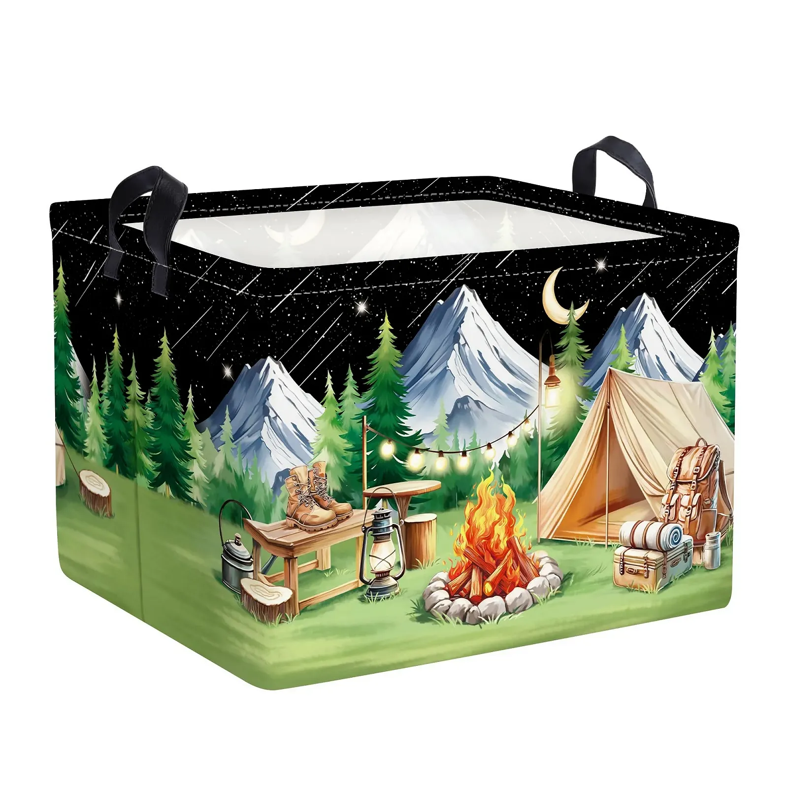 Корзина HUUMONSS для игрушек для кемпинга ночью Складная для мальчиков девочек 36л, фото №1 Корзина HUUMONSS для игрушек для кемпинга ночью Складная для мальчиков девочек 36л, фото №1