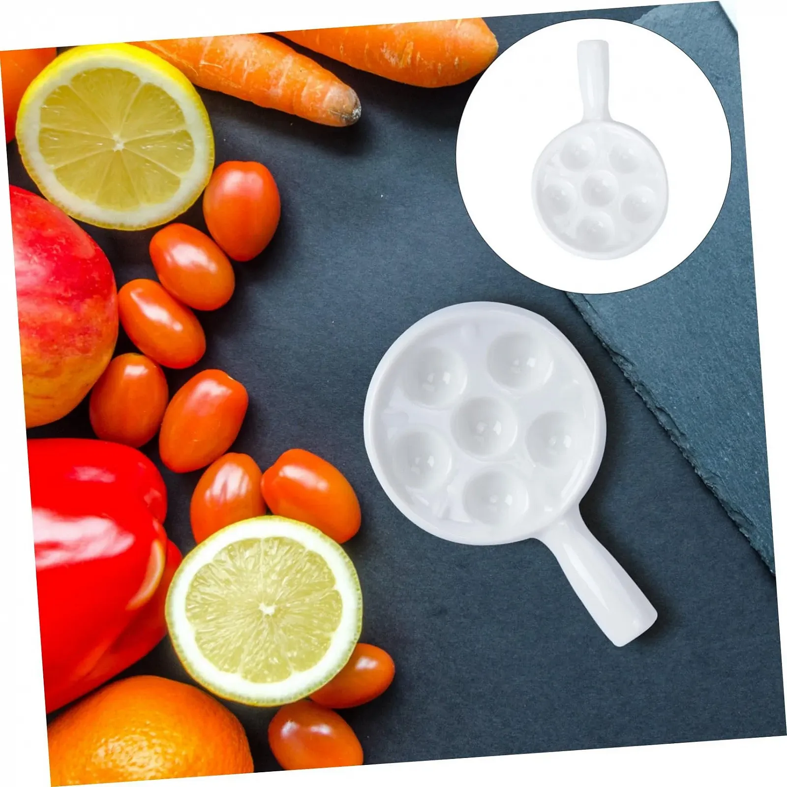 Форма для запекания улиток керамическая на 6 отверстий белая, фото №8