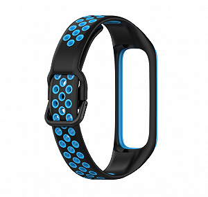 Смішок силиконовий Primo Perfor Sport для фітнес-браслету Samsung Galaxy Fit 2 SM-R220 - Black Blue - Фото 1