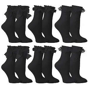 Шкарпетки з оборками жіночі (6 пар) Бавовна - Фото 1