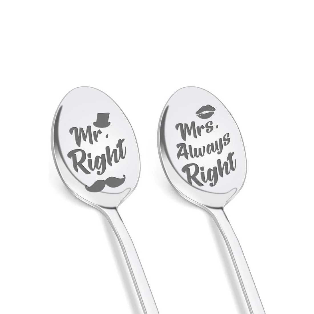 Ложки для кави Подарунок на весілля 2 шт. Гравіювання, фото №1 Ложки для кави Подарунок на весілля 2 шт. Гравіювання, фото №1