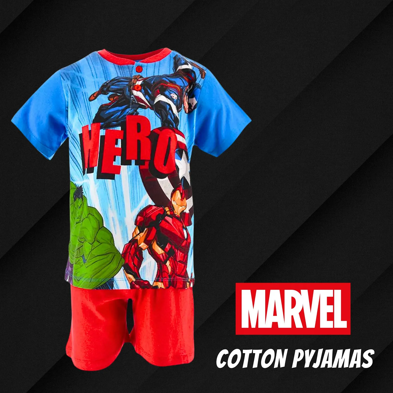 Комплект (футболка и шорты) Marvel Avengers для мальчиков Хлопок, фото №3