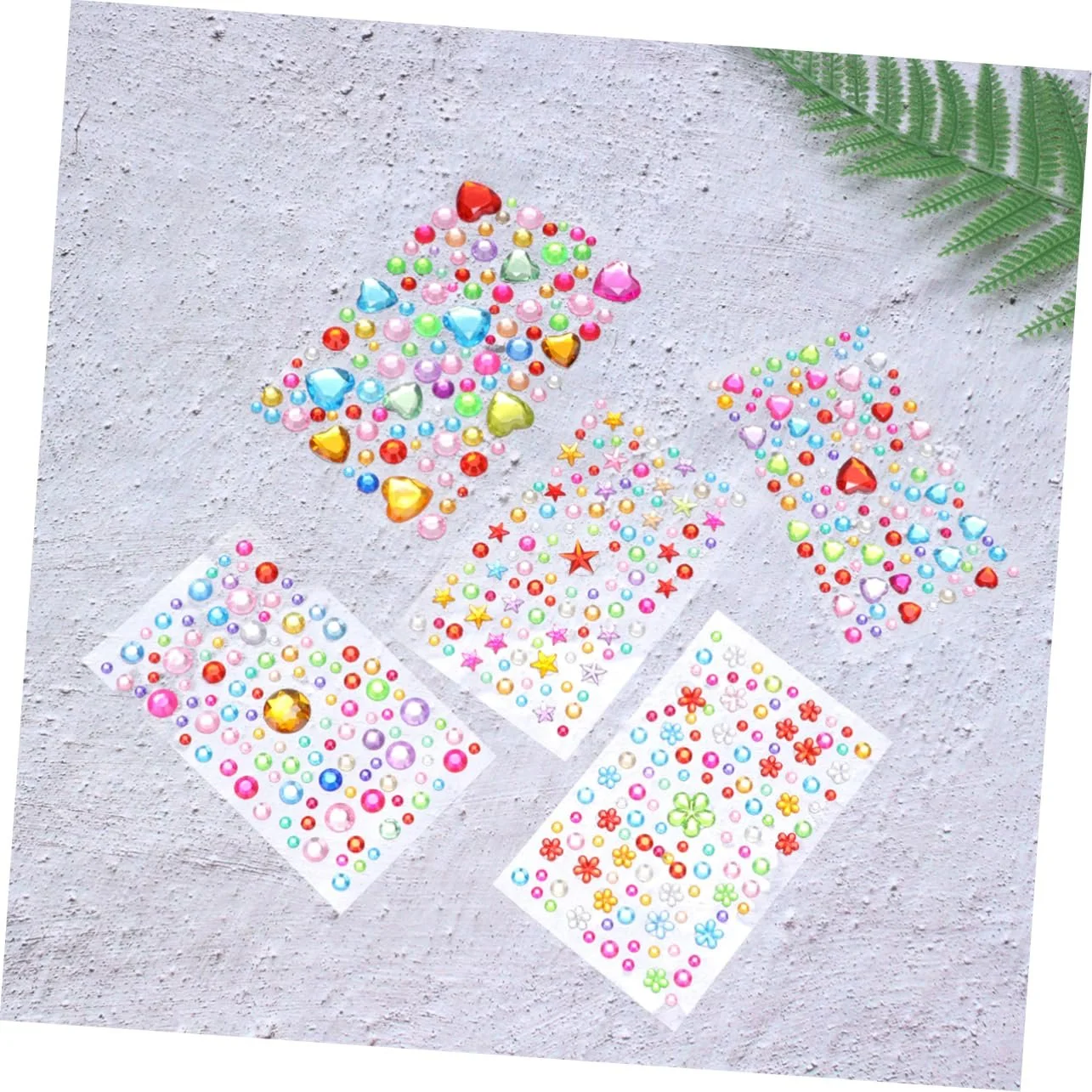 Наклейки со стразами акриловые 5 листов, фото №6