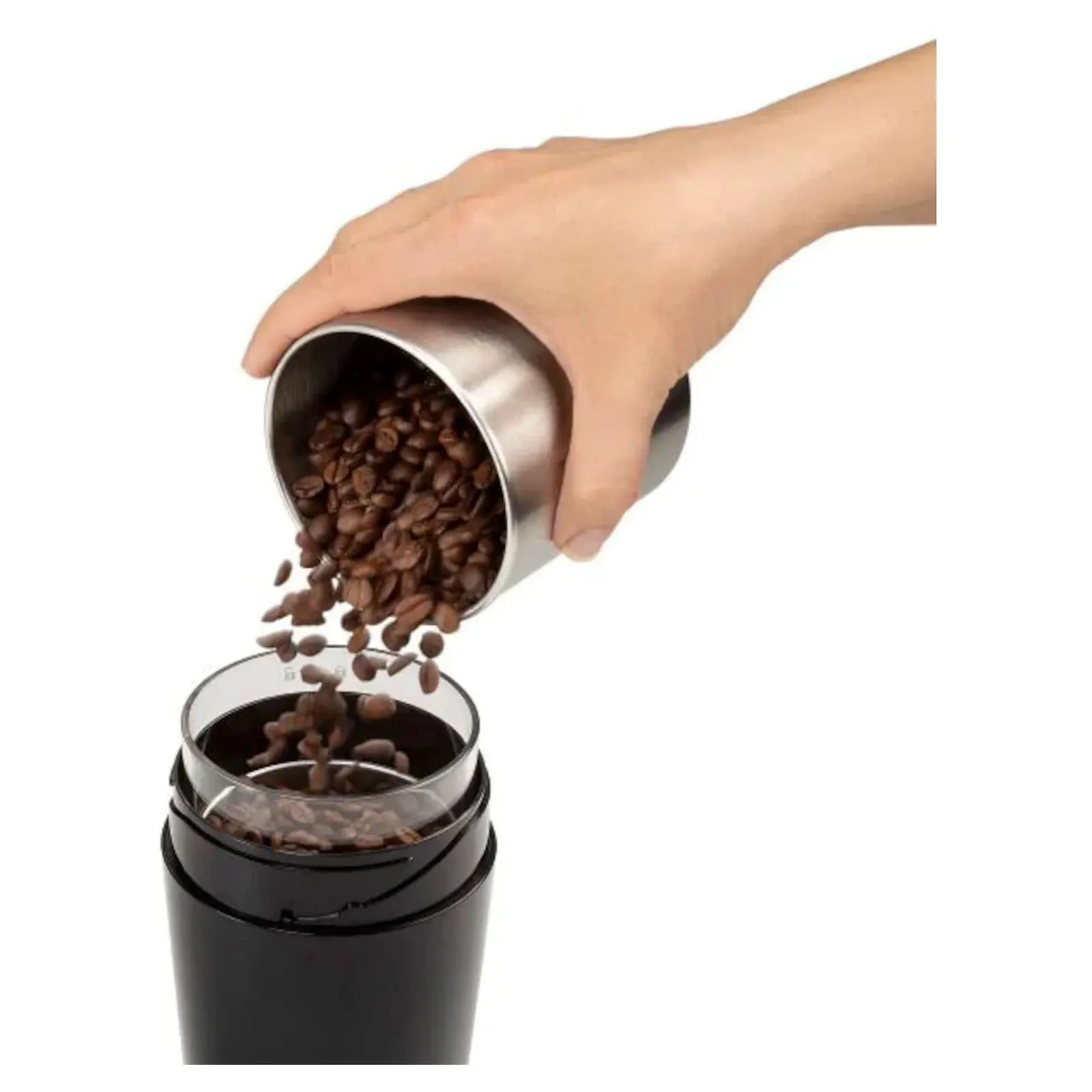 Кофемолка De'Longhi KG210 Электрическая для цельных кофейных зерен, специй и орехов, лезвия из нержавеющей стали, 170 Вт, пластик, черный, фото №5 Кофемолка De'Longhi KG210 Электрическая для цельных кофейных зерен, специй и орехов, лезвия из нержавеющей стали, 170 Вт, пластик, черный, фото №5