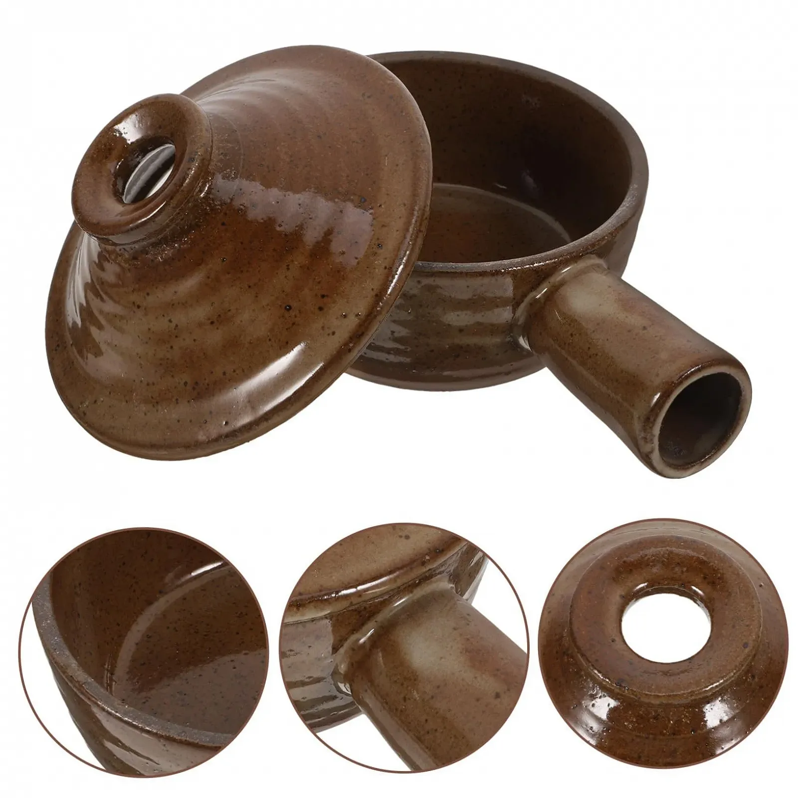 Ківш-жаровня iplusmile керамічний термостійкий з кришкою для мікрохвильової печі, фото №8