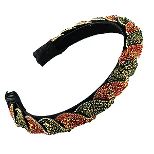 Обруч для волосся жіночий зі стразами - Фото 1