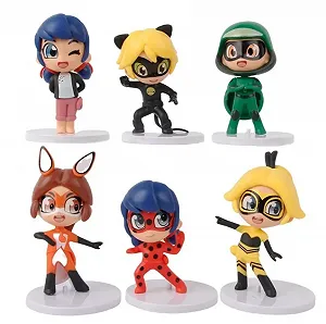 Набор фигурок Леди баг и Супер-кот Miraculous LadyBag детские игрушки 9 см 6 шт synthetic.ua - Фото 1
