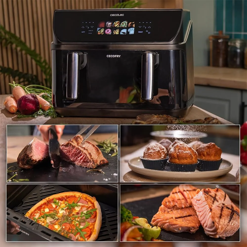 Мультипечь Cecotec Cecofry & Grill Duoheat 10000 10л Grill 2800Вт 40-200°C 10 программ, фото №4 Мультипечь Cecotec Cecofry & Grill Duoheat 10000 10л Grill 2800Вт 40-200°C 10 программ, фото №4