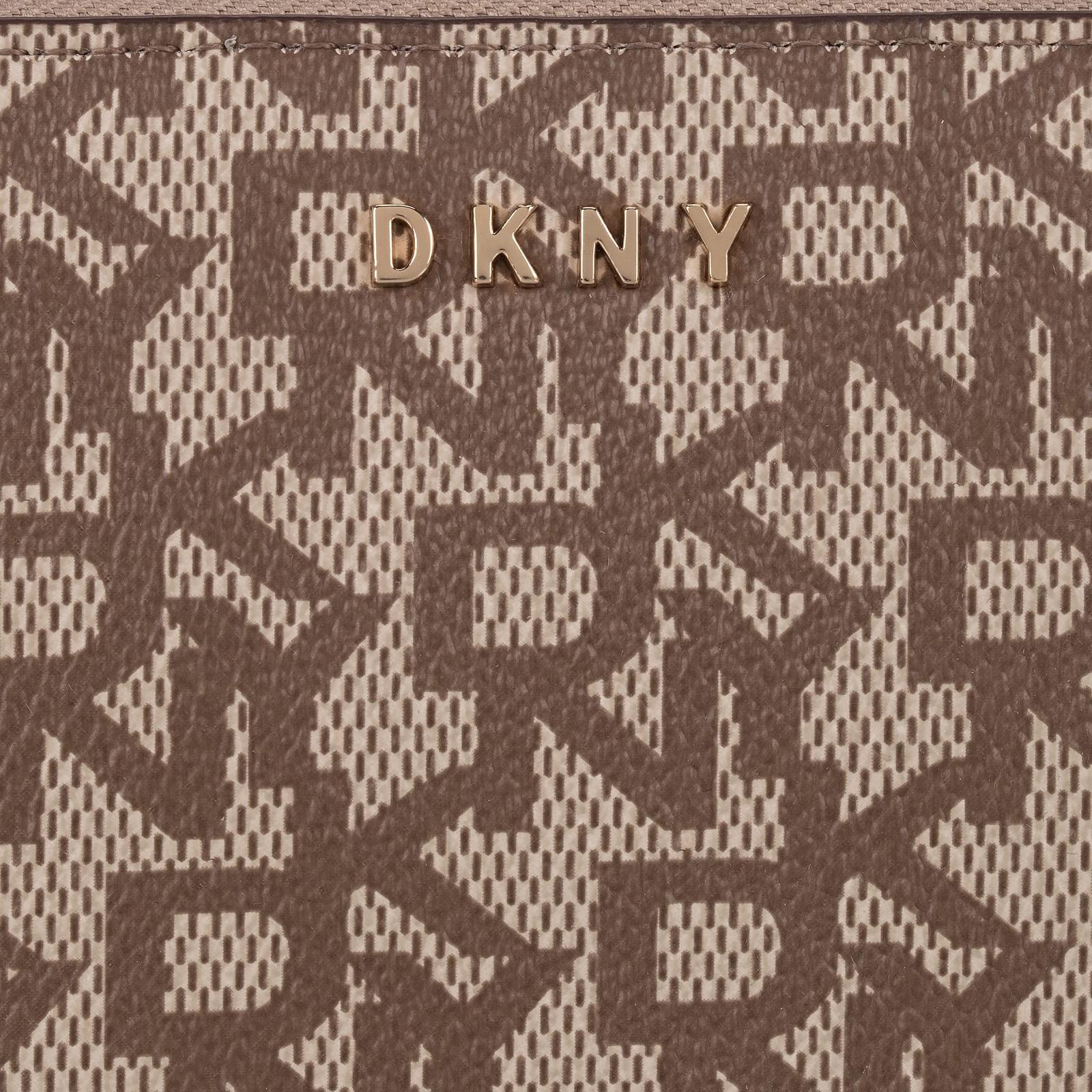 Гаманець DKNY Bryant Small Zip Around з логотипом Chino/Caramel, фото №3