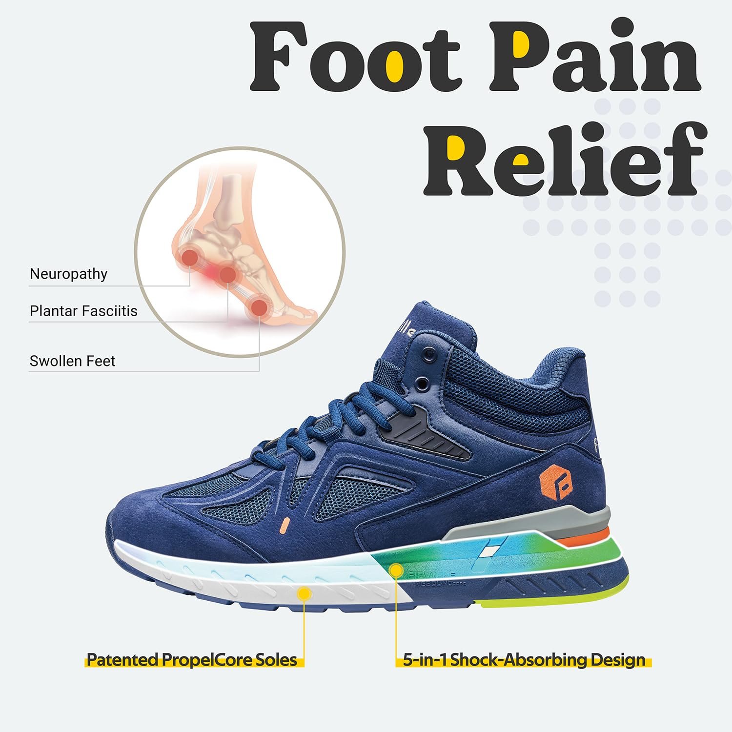 Кросівки FitVille Extra Wide Бігові Чоловічі, фото №3 Кросівки FitVille Extra Wide Бігові Чоловічі, фото №3