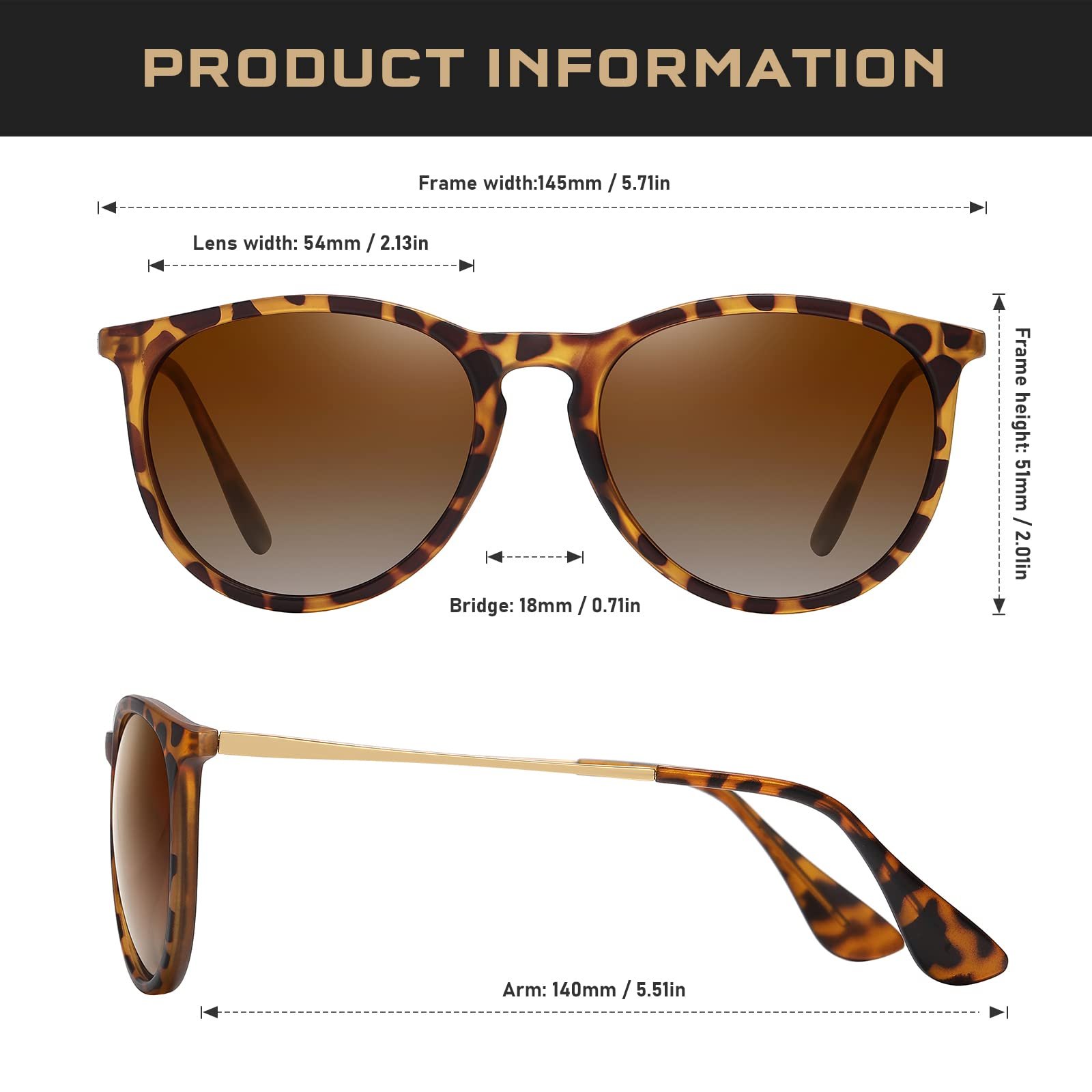 Солнцезащитные очки Kunchu, поляризованные, круглые UV400, ретро., фото №5