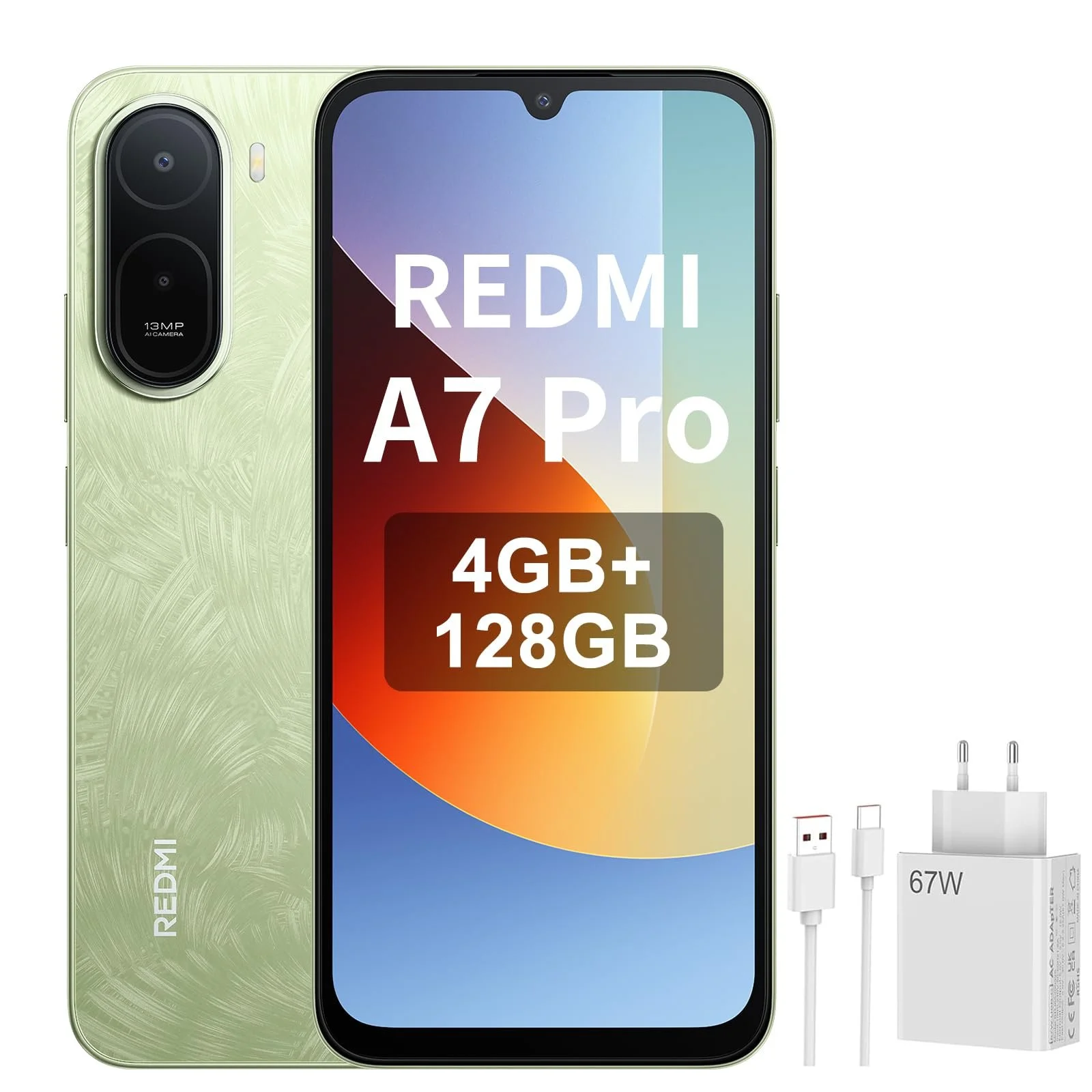Смартфон XIAOMI Redmi A7 Pro 4+128 GB 6.9 дюйма 120 Hz HyperOS 3 6000 mAh Palm Green (включает зарядное устройство 67 Вт), фото №1 Смартфон XIAOMI Redmi A7 Pro 4+128 GB 6.9 дюйма 120 Hz HyperOS 3 6000 mAh Palm Green (включает зарядное устройство 67 Вт), фото №1